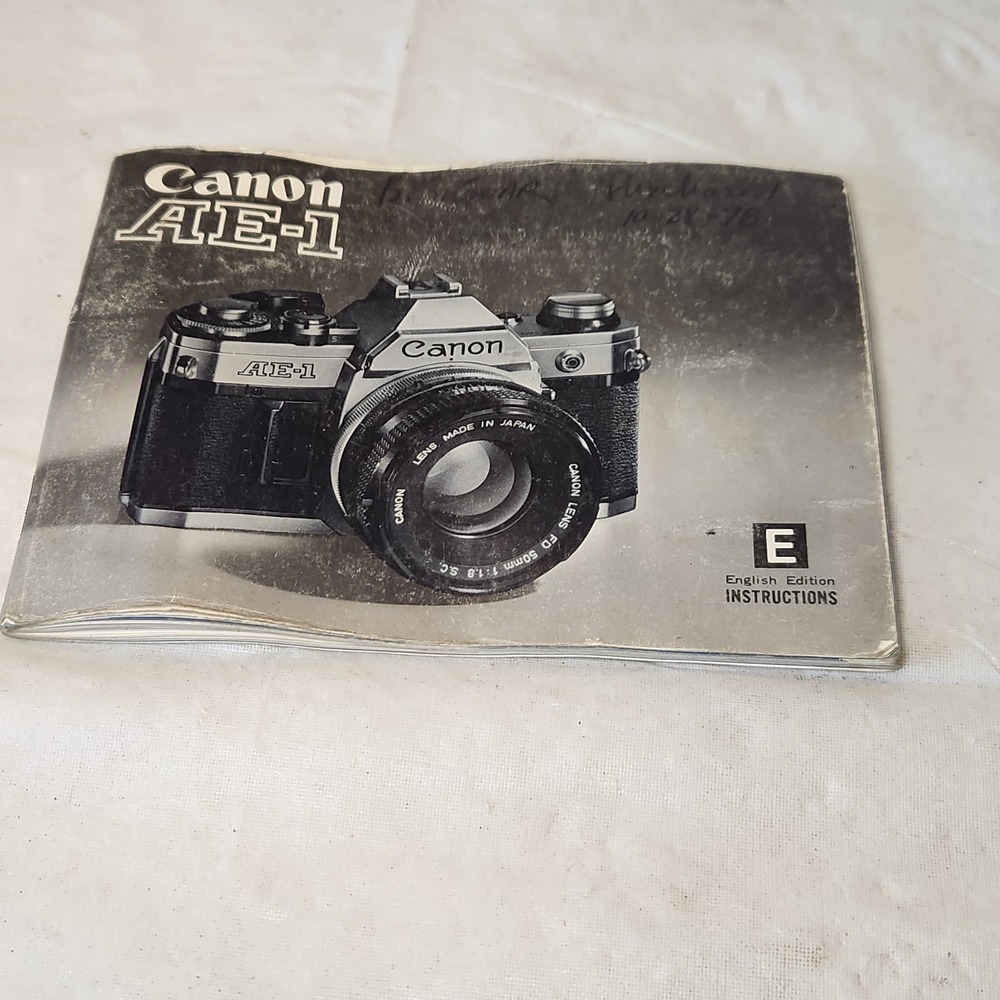 Canon AE-1 AE1 35mm FILM camera instruction owner's manual guide vintage